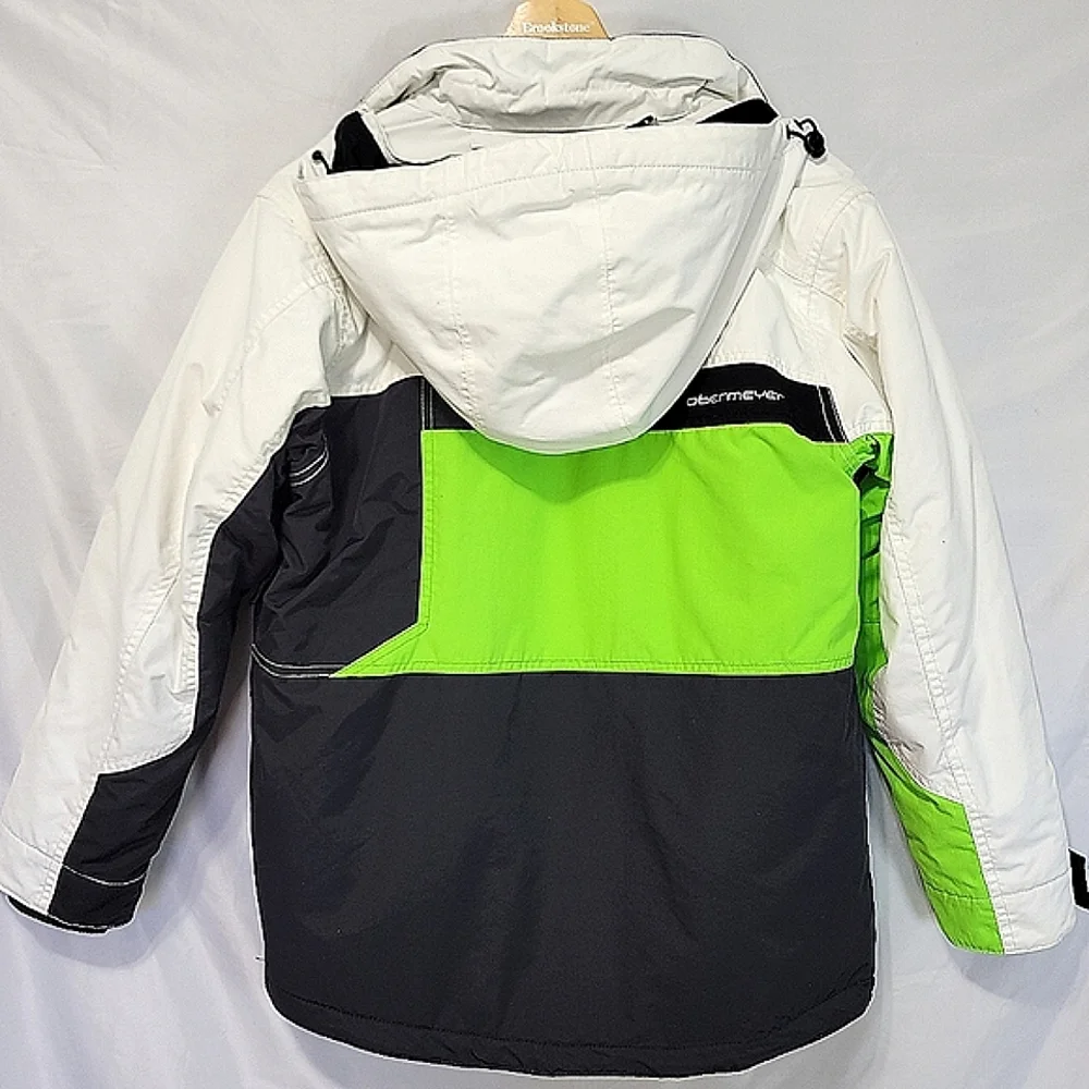 Obermeyer Snow Ski Winter Colorblock Neon Green Junior Hixcy Jacket Coat